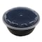 Cubeware Cubeware 32oz. Round Container Black Base With Clear Vented Lid, PK150 CO-632B - alternate 8